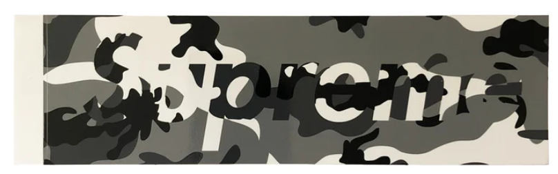 Supreme box store logo camo stickers