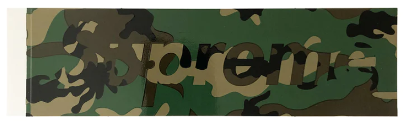 Supreme Green Camo Box Logo Sticker – theboothcollectibles Supreme Green Camo Box Logo Sticker – theboothcollectibles