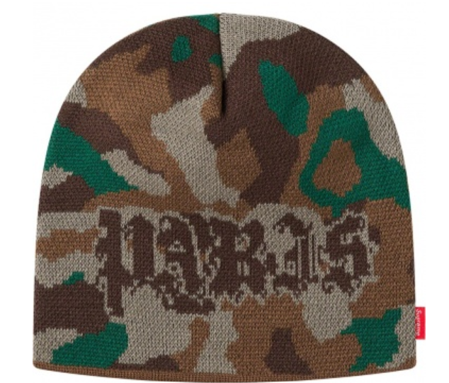 Supreme camo cheap beanie