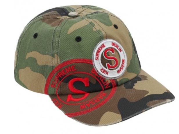 Supreme Stamped 6-Panel Woodland Camo Hat