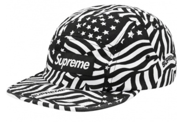 Supreme Black Flags Washed Chino Twill Camp Cap