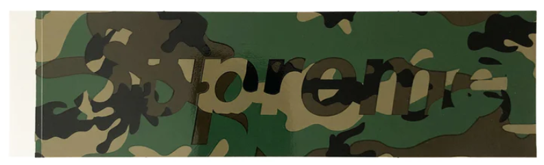 Supreme Green Camo Box Logo Sticker